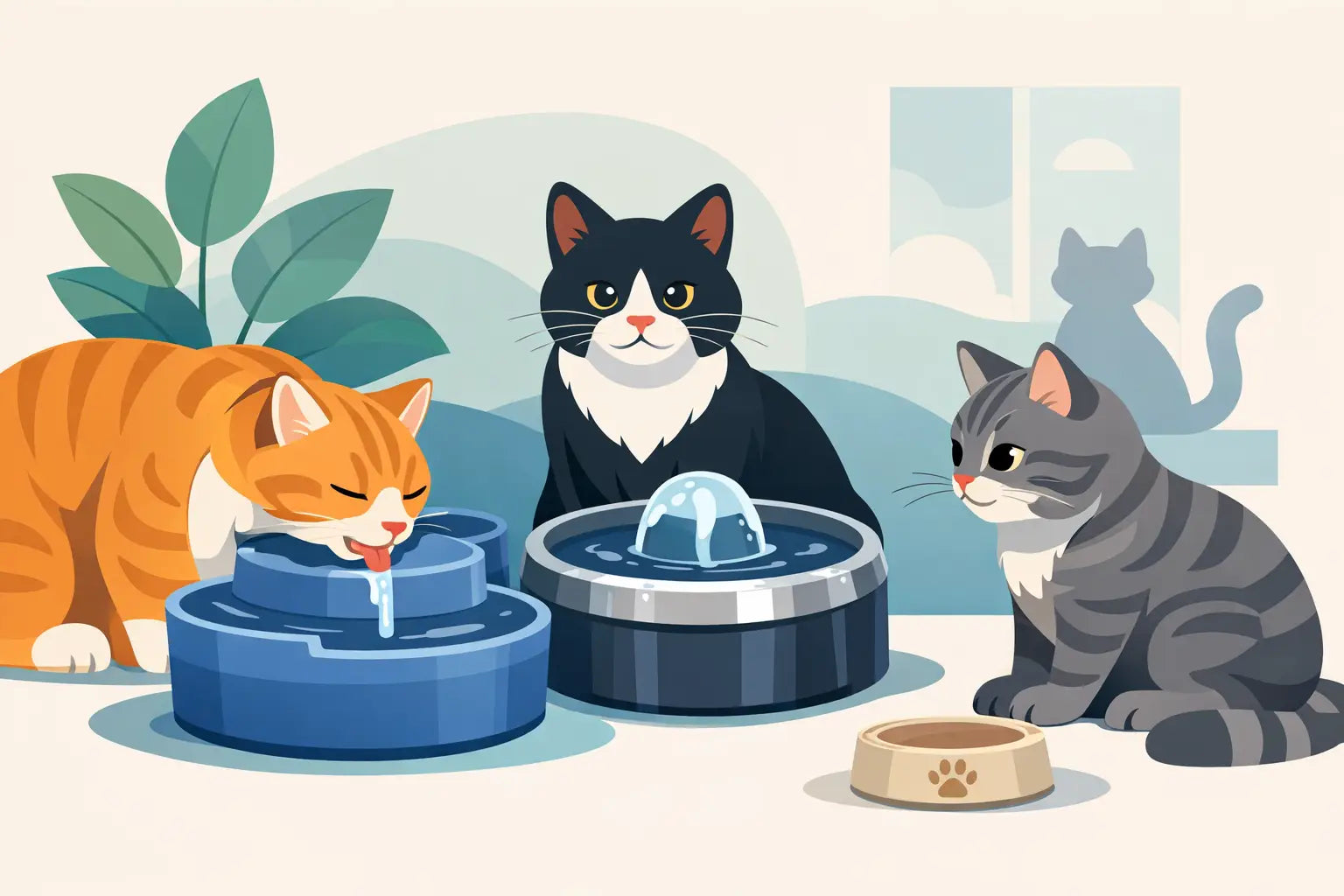 Katzenbrunnen für mehrere Katzen richtig wählen