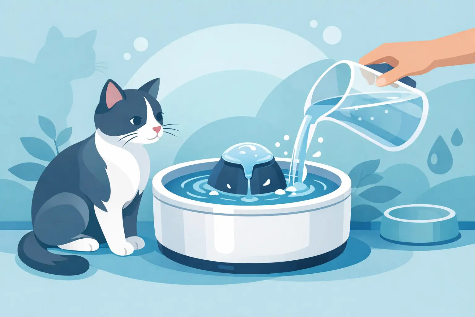 Wie oft Wasser im Katzenbrunnen wechseln?