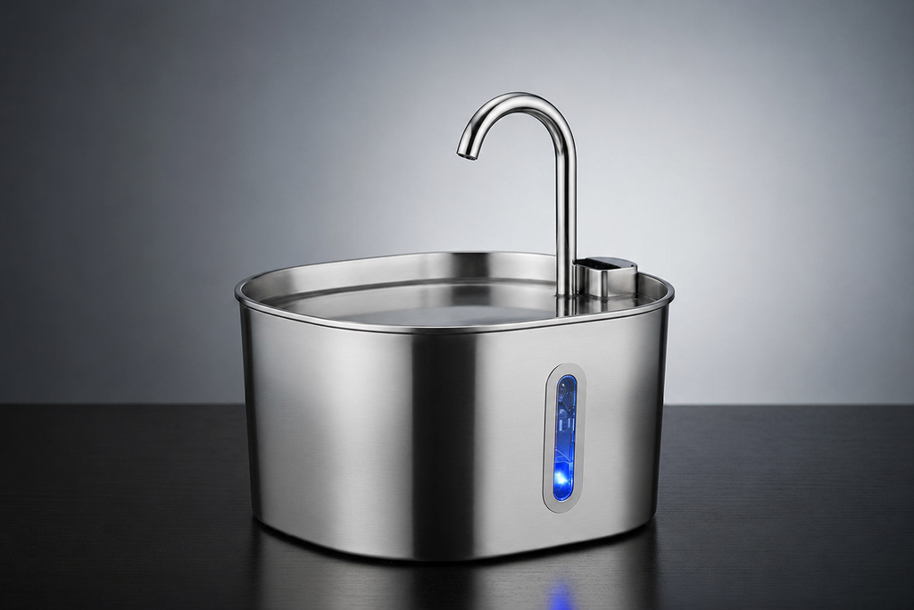 Veloro AquaPaw™ Edelstahl Katzenbrunnen