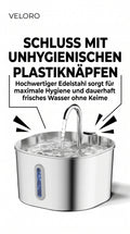 Veloro AquaPaw™ Edelstahl Katzenbrunnen